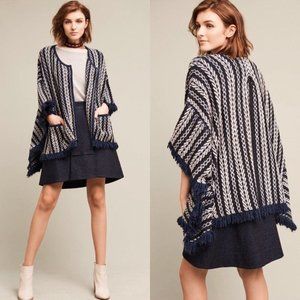 ANTHROPOLOGIE Sleeping On Snow Tajo Poncho Sweater